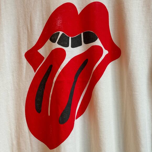 Daydreamer Rolling Stones Tee Crew Neck T Shirt Set List Tour Soft XS Cream - Picture 6 of 14